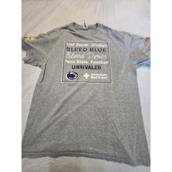 Penn State Bleed Blue Delta Pro Weight Men's Size Large Short Sleeve Grey... - Picture 1 of 6
